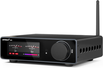 AIYIMA A80 eindversterker DAC TPA3255D2 stereo HiFi 2.0 kanaal klasse D Bluetooth versterker 300 W x 2 decoder ESS9038Q2M met PC-USB coaxiale optische TRS RCA-ingang