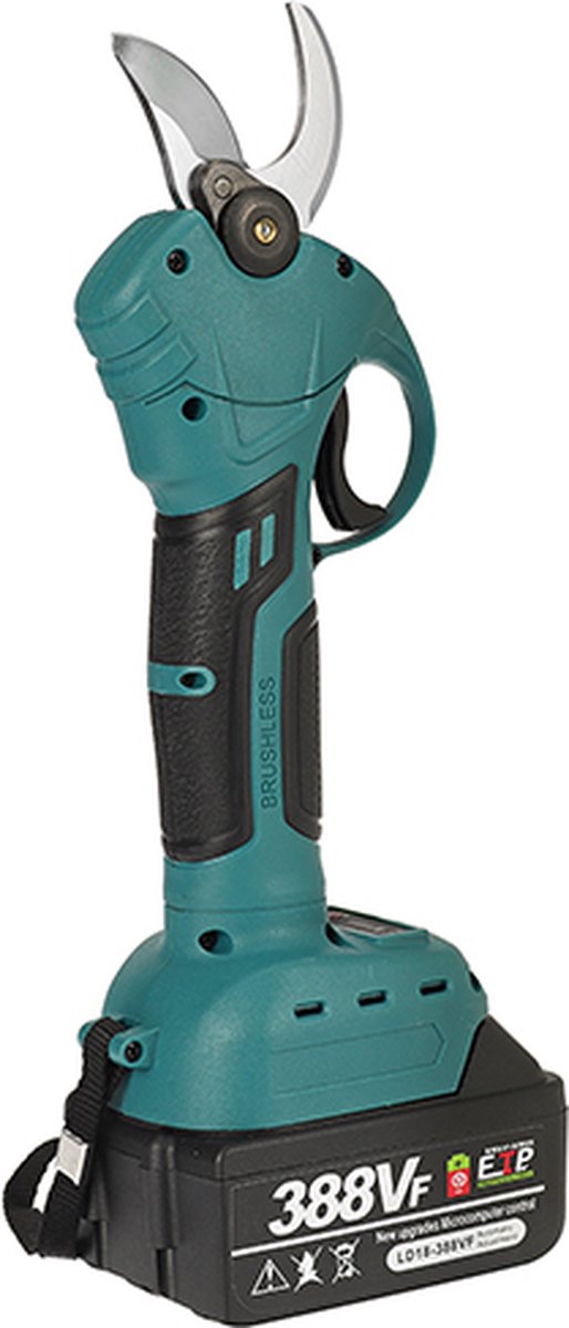 Accu snoeischaar - Accu-takkenschaar - elektrische boomschaar - tuinschaar - 21V - snijdiameter: 10/15/20/30 mm - Blauw