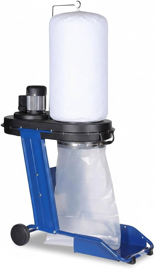 KATSU Wood Chip Dust Extractor 550W Vacuum Cleaner Portable Versatile Electric Collector Industrial with 65 Litre Dust Bag for Woodworking Work Shops Indoor Cleaning 100449