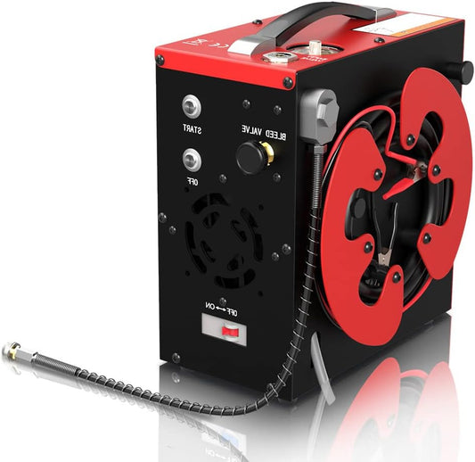 PCP Luchtcompressor – Hoge Druk Compressor – Airgun Compressor – Duikfles Vuller – Olievrije Compressor – Automatische Stopfunctie – 4500 PSI / 30 Mpa Veiligheid - QUORE