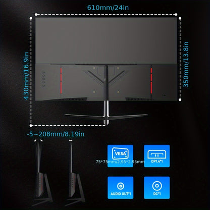 Monitor – Computerscherm – Beeldscherm – Display – Gaming Monitor – 24 Inch – 180Hz Verversingssnelheid – 1ms Reactietijd