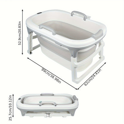 Opvouwbaar Badkuip – Opklapbaar Bad – Compact Bad – Ruimtebesparend Bad – Kinderbad – Lichtgewicht & Duurzaam PP – Past in Douchehoek 53x65x61 cm