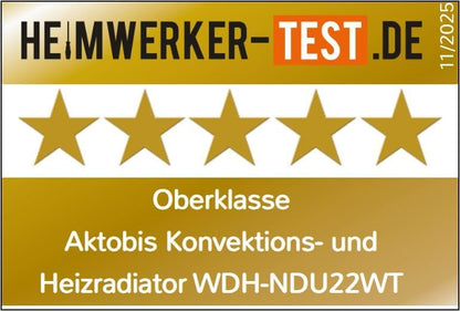 Aktobis Convectie- en Verwarmingsradiator, Elektroverwarming WDH-NDU22WT met WiFi-functie, Touchscreen, Afstandsbediening en Timer (2,2 kW) IP24