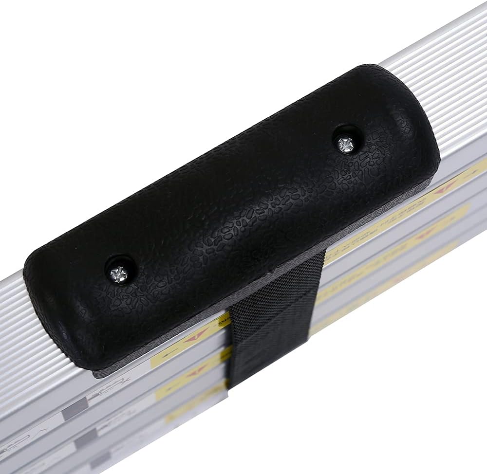 T-LoVendo Telescopische staande ladder van aluminium, licht, draagbaar en uittrekbaar, ideaal voor garage of auto, 3,2 m