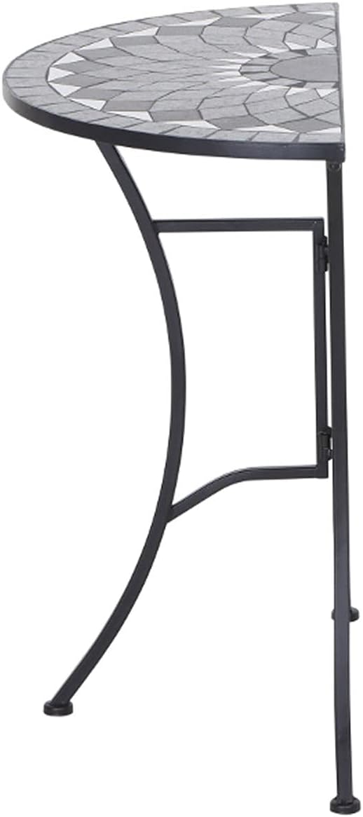 Siena Garden Como tafel, matzwart/donkergrijs