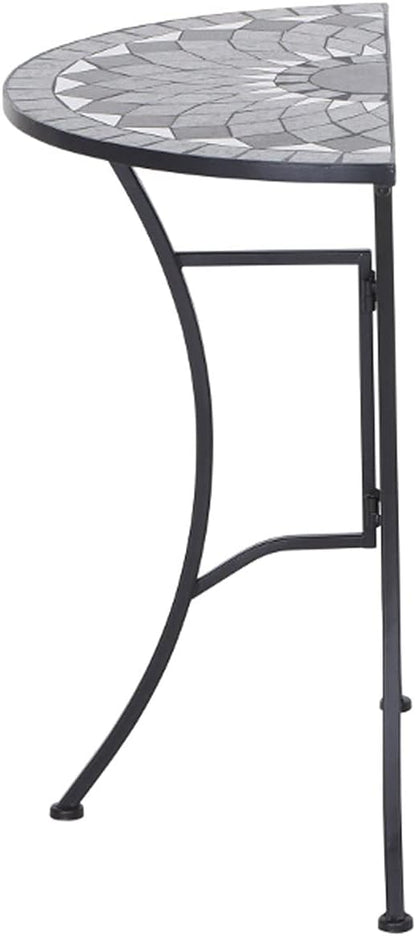 Siena Garden Como tafel, matzwart/donkergrijs