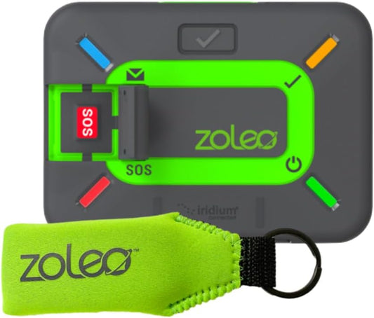 ZOLEO Twee-weg satellietcommunicator met vlotter- Wereldwijde SMS-tekstberichten en e-mail, SOS-noodwaarschuwing, check-in en GPS-locatie - Android iOS-smartphoneaccessoire