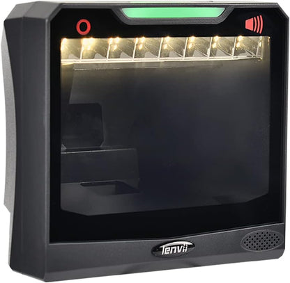 LENVII E688 barcodescanner 1D / 2D / QR, plug & play USB Automatische omnidirectionele barcodescanner, desktop barcodescanner voor Windows/Mac/Linux PC