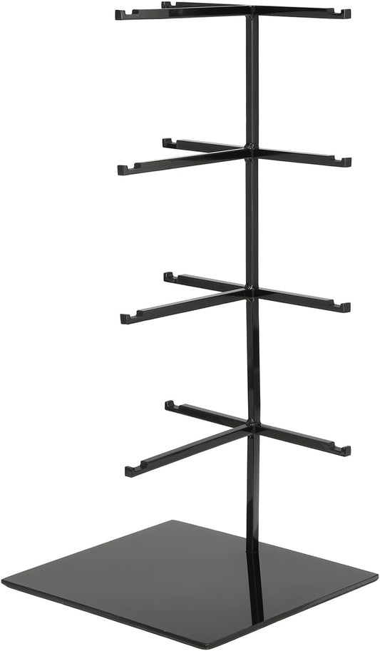 Zonnebril-Display Zwart – Zonnebrilhouder, Brillenstandaard, Brillendisplay, Brilhouder – 4 Niveaus, Roestvrij Staal
