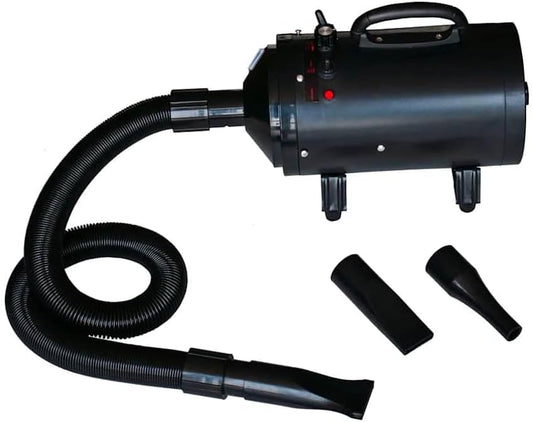 vidaXL Pet Hair Dryer Double Motor Hair Dryer Pet Dryer Black