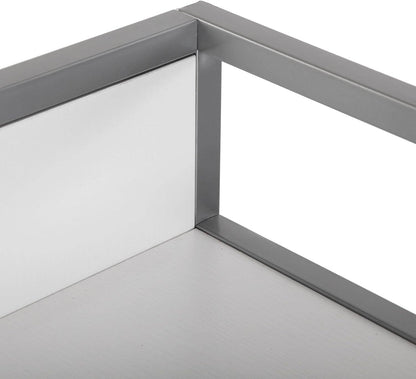 Versa Blumenau Eettafel met schappen voor keuken, terras, tuin of eetkamer, Inklapbaar werkblad, Afmetingen (H x B x H) 120 x 30 x 62 cm, Hout, PVC en Metaal, Kleur Wit