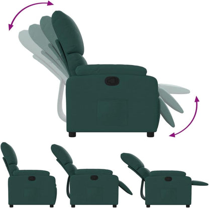vidaXL Armchair adjustable fabric dark green, recliner chair, recliner chair, armchair, armchair, lazy chair, tv chair, stand chair, recliner chair