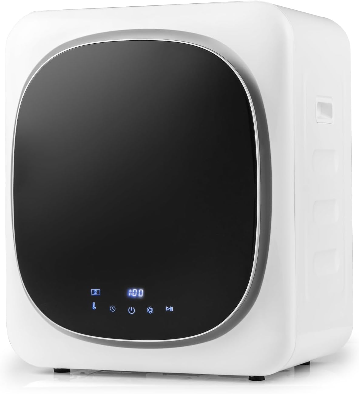 FANTASK Mini-wasdroger, 800 W, met desinfectie, ontgeuring en oververhittingsbeveiliging, afvoerdroger tot 69 °C, led-touchscreen, meervoudige filtratie, 4 temperaturen en 6 timers