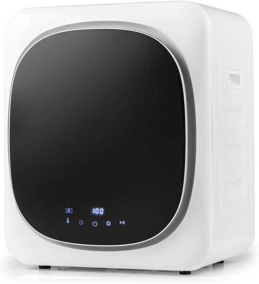 FANTASK Mini-wasdroger, 800 W, met desinfectie, ontgeuring en oververhittingsbeveiliging, afvoerdroger tot 69 °C, led-touchscreen, meervoudige filtratie, 4 temperaturen en 6 timers