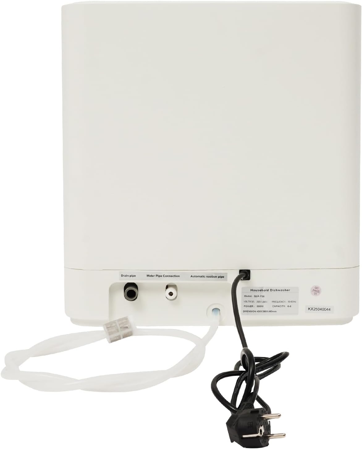 Mini-vaatwasser, 800 W, 2 etages, draagbare tafelvaatwasser, 43 x 39 x 46 cm, vaatwasser, klein, met 4 wasmodi, touch-control, led-display, auto-droging, tafelvaatwasser voor keuken, woonplaats