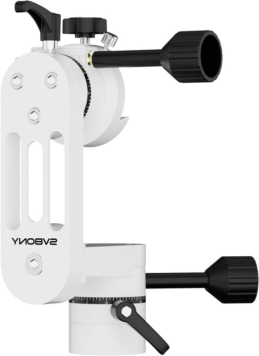 Svbony SV225 Mini Alt-Azimuth Mounting, 5kg Maximum Load Capacity Aluminum Altazimuth Mounting, Telescope Accessories with Adjustable Angle CNC Hollow Structure, for Astronomical Visual Observation - QUORE