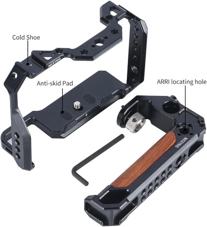 Volledige Camera Kooi,NICEYRIG A7 IV Aluminium Camera Kooi Kit Video Rig met Top Handvat voor Sony Alpha 7 IV/Alpha 7S III