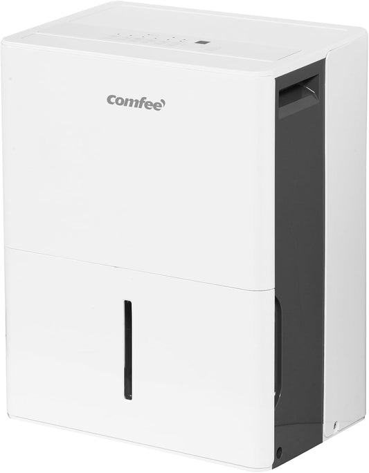 COMFEE' Déshumidificateur 30L/jour, déshumidificateur d'air adapté jusqu'à 73㎡,3L réservoir d'eau, Roues, Mode de séchage, Bruit réduit, MDDPE-30DEN7