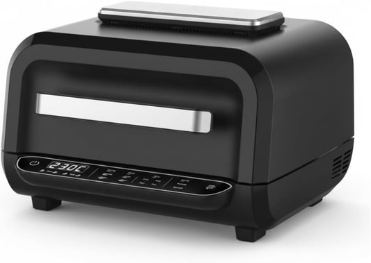 STARLYF 8-in-1 grilloven, grill, strijkijzer en luchtfriteuse, gezonde keuken, luchtcirculatietechnologie, digitaal paneel, multifunctioneel, temperatuurregeling, automatische uitschakeling (1700 W)