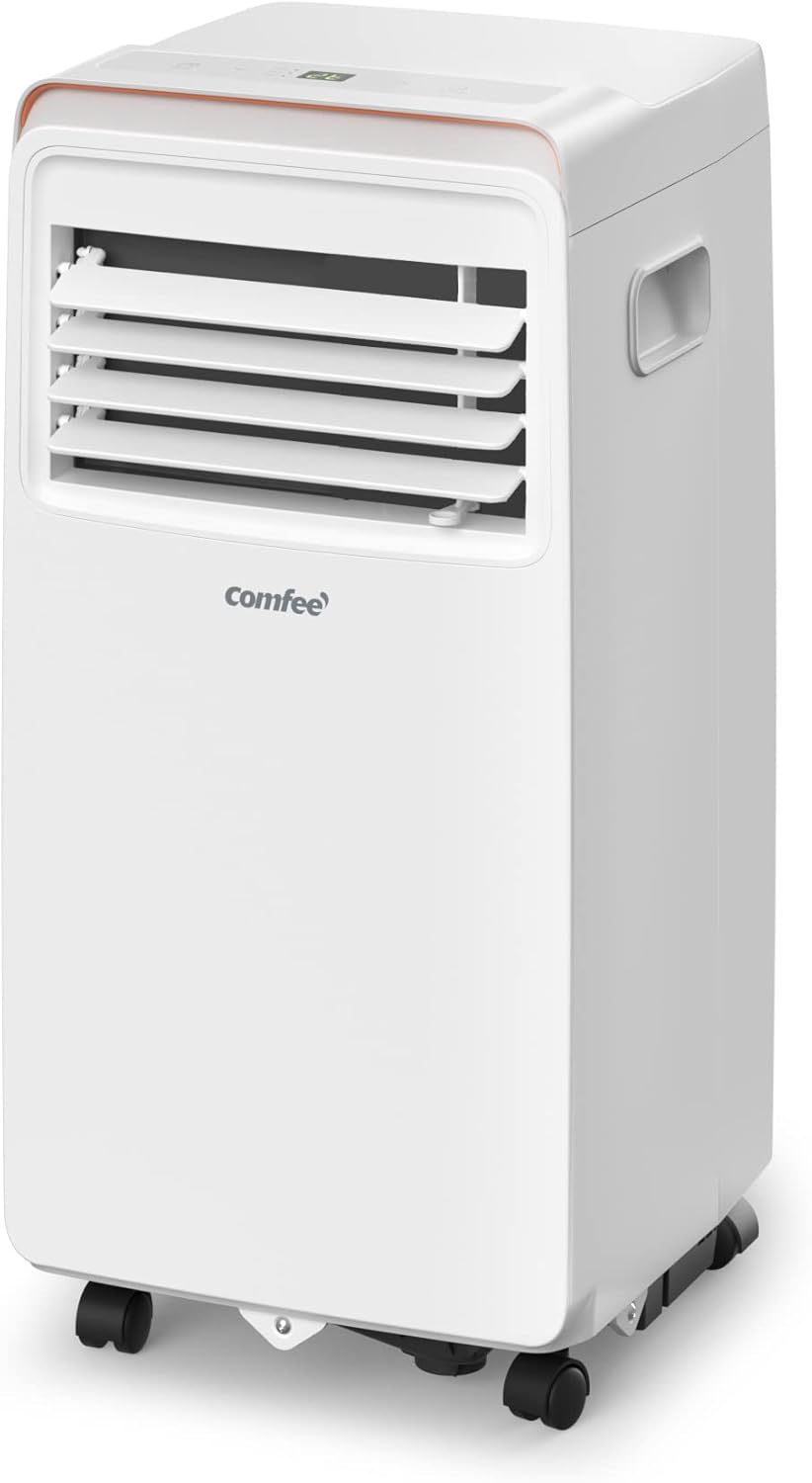 COMFEE' Ambra 8C Portable Air Conditioning, 7000 BTU/H, 2.0 kW, 25 m³/68 m³, 3-in-1 Portable Air Conditioning, Fan Cooling, Dehumidification, 24 Hour Timer, Sleep Mode, Follow-Me Function - QUORE