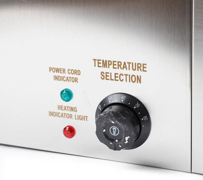 Bain Marie Electric Food Warmer Heat Holder Stainless Steel Hot Plate Buffet Warmer Chafing Dish with Food Container Water Bath Warmer Bain Marie 850W 220V DHL GN - QUORE