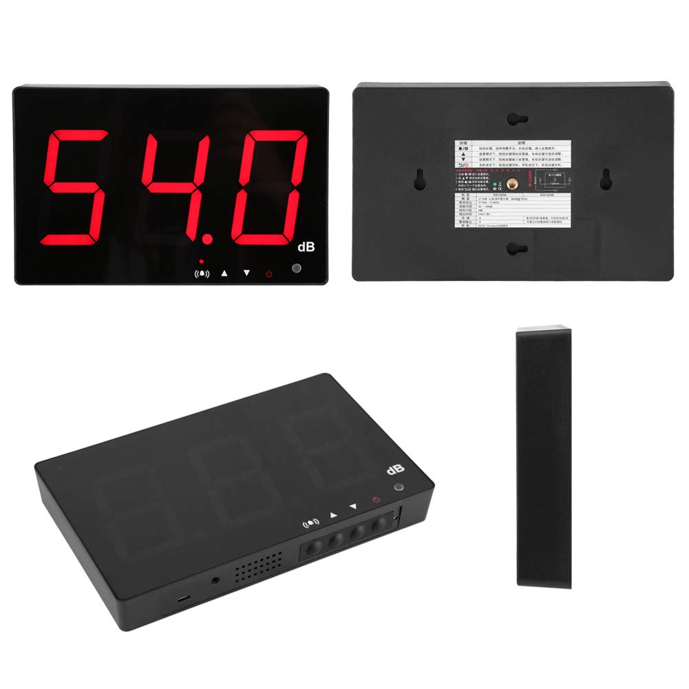 Geluidsniveaumeter, Digitale 9,6 Inch Wandgemonteerde Decibelmeter met Hoge Nauwkeurigheid 30~130dB Geluidstester