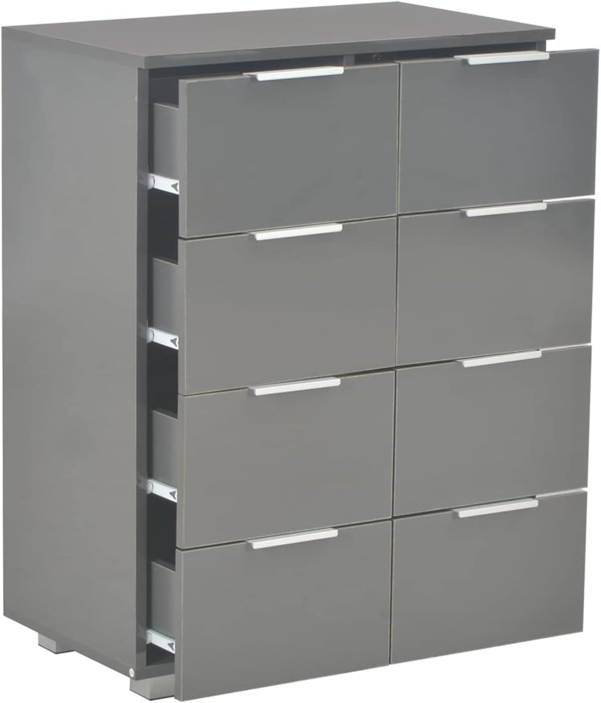 Sideboard Living Room Cabinets Living Room Angled Storage Cabinet Sideboard High Gloss Grey 60x35x80cm Wood Material - QUORE