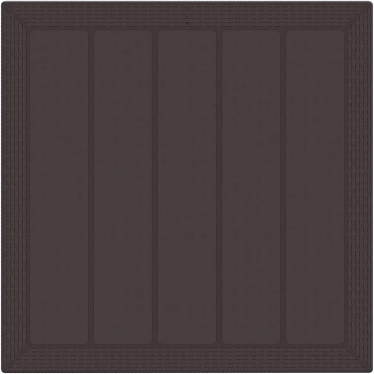 Gecheer 5-Piece Garden Dining Set with Cushion, Brown Poly Rattan, Outdoor Dining Group, Weatherproof Seating Group, Dining Table, Chairs for Patio, Garden, Balcony, 3378539 - QUORE