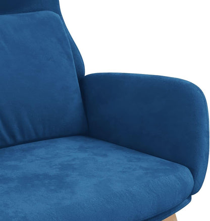 Relaxstoel – Fauteuil – Lounge Stoel – Zitstoel – Fluwelen Stoel – Metalen Frame – Poot van Rubberhout – Dikke Bekleding – Optimaal Zitcomfort
