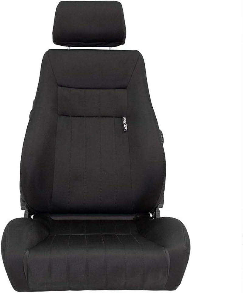 AutoStyle Sportstoel 'Retro' - Zwart - Dubbelzijdig verstelbare rugleuning - incl. sledes