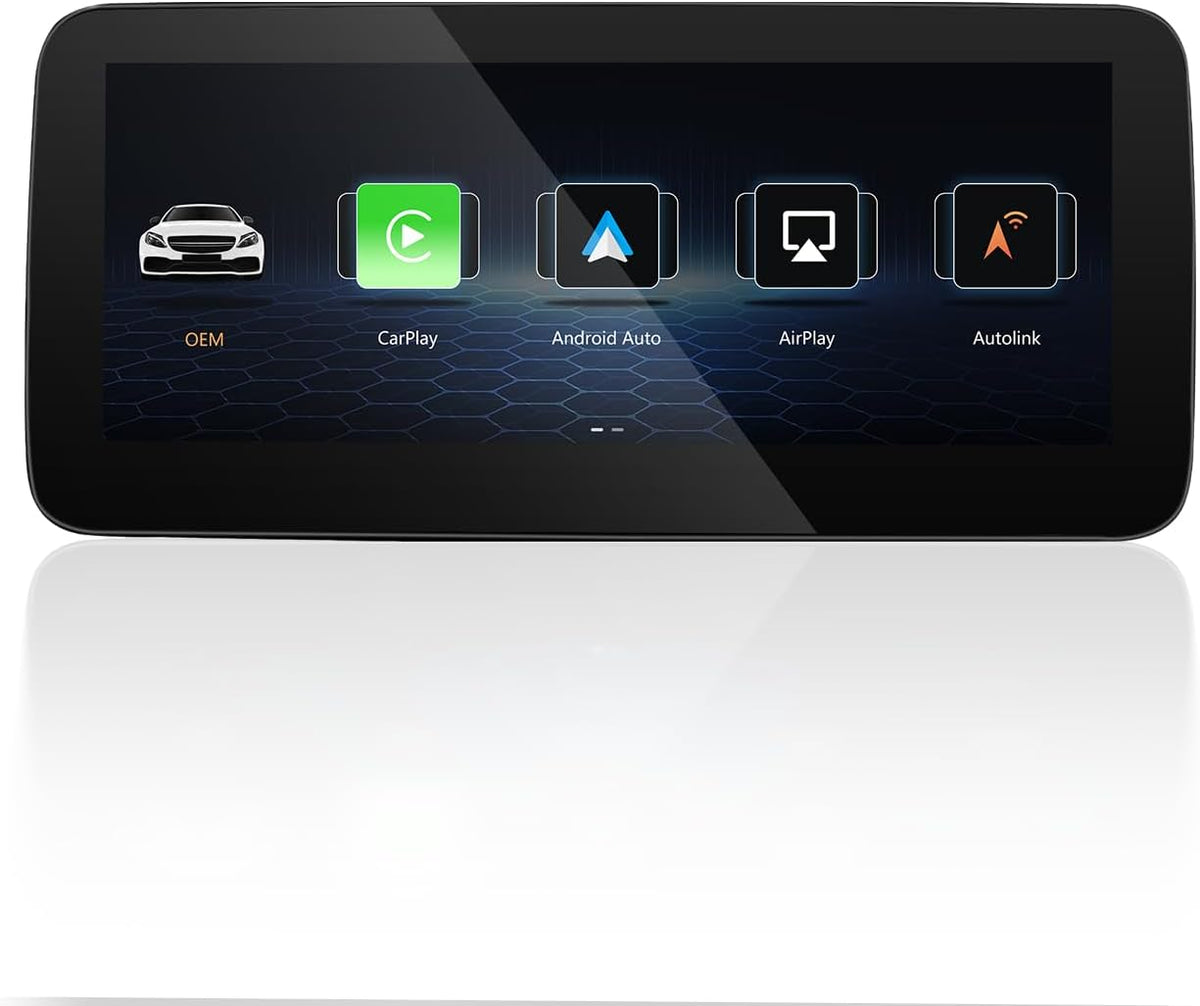 10,25 Inch Touchscreen – HD Display – Draadloos CarPlay – Android Auto – MirrorLink – Compatibel Met NTG 5.0/5.1/5.2 – Automatische Dag-/Nachtmodus – Volledige Systeemintegratie