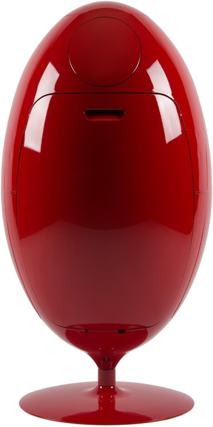 SoldiDesign keukenbak 3in1 voor separate collection, 54 liter (3 compartimenten van 18 liter), mand voor binnen of buiten, Keukenafvalemmer, afvalscheidingssysteem, afvalemmer glanzend rood