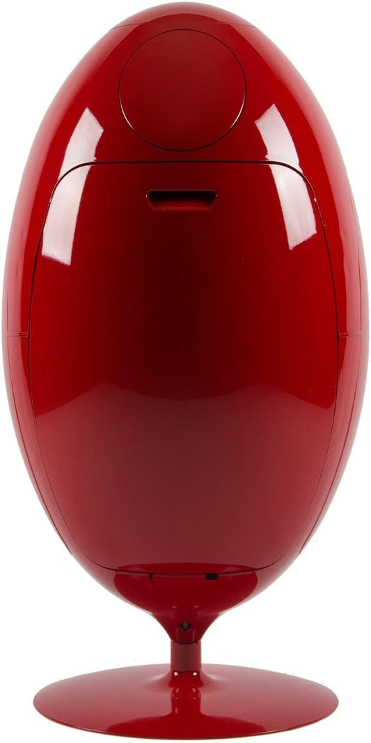 SoldiDesign keukenbak 3in1 voor separate collection, 54 liter (3 compartimenten van 18 liter), mand voor binnen of buiten, Keukenafvalemmer, afvalscheidingssysteem, afvalemmer glanzend rood
