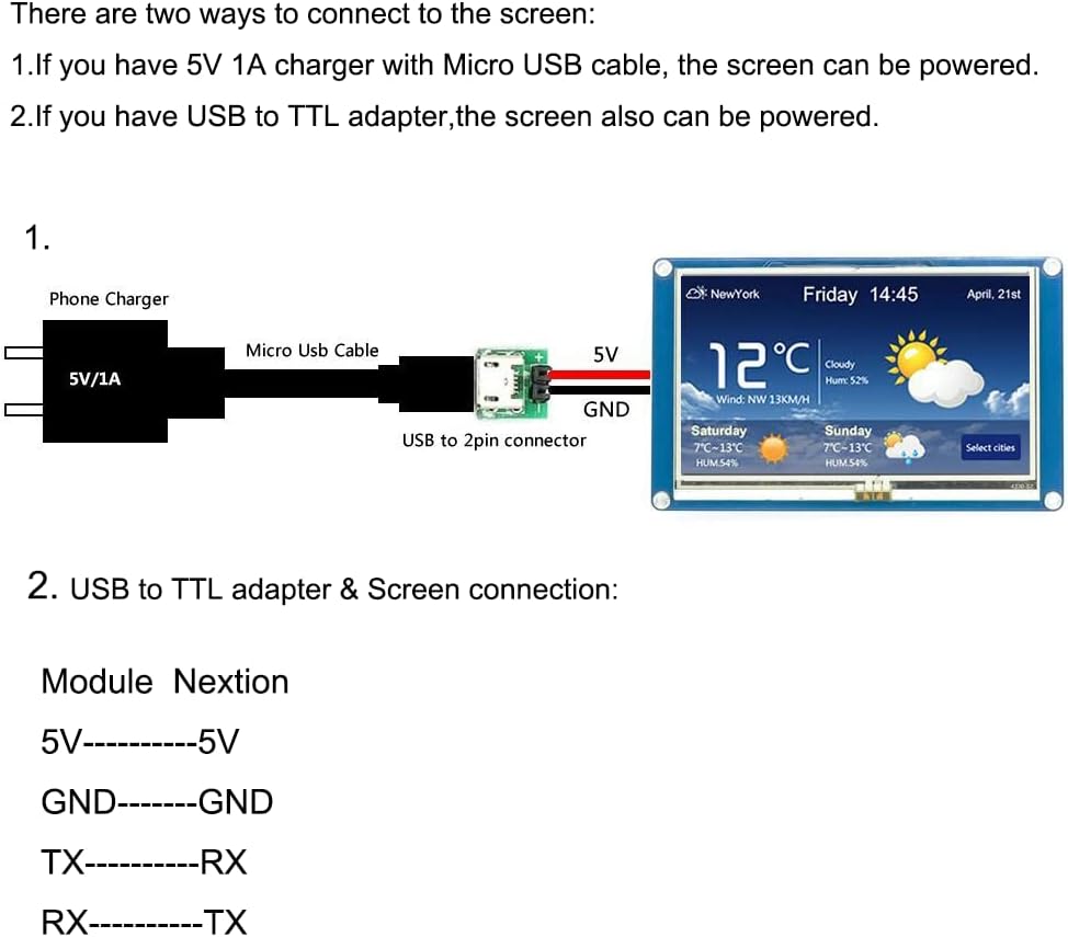 5,0" TFT 800×480 Nextion HMI USART UART Touch Module LCD Display Panel Resistive Touch Panel voor Arduino TFT voor Raspberry pi