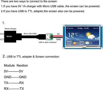5,0" TFT 800×480 Nextion HMI USART UART Touch Module LCD Display Panel Resistive Touch Panel voor Arduino TFT voor Raspberry pi