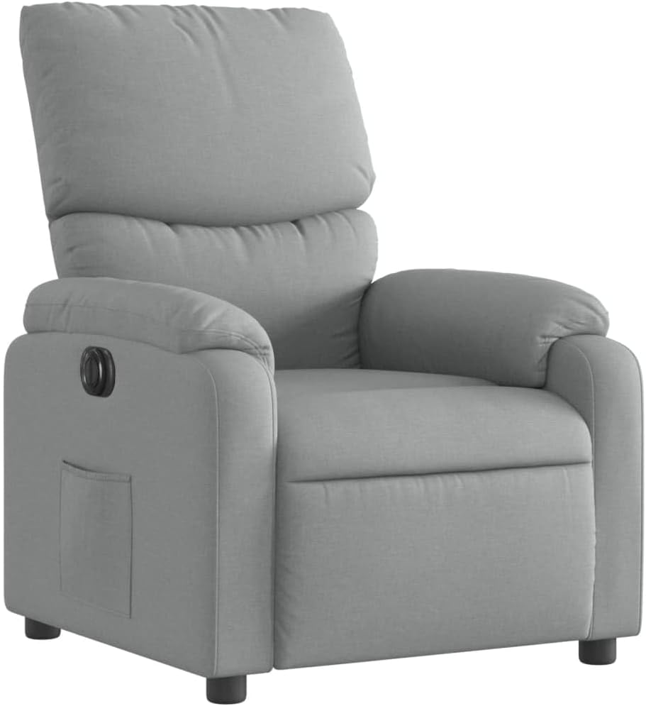 ZIRLANLV Recliner Adjustable Backrest, Relaxation Chair with Vibrating Function, Massage Chair, TV Chair, Deck Chair, Upholstered Chair, Recliner (Wine Red) (Light Gray #24)