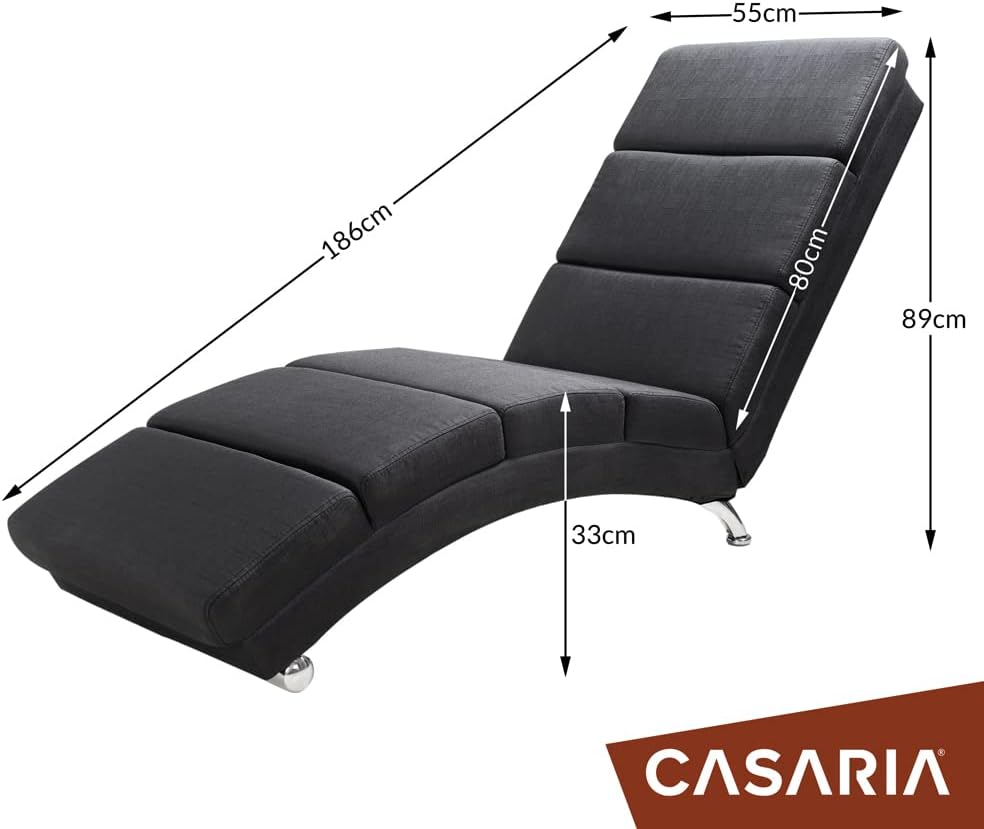 Relaxfauteuil – Relaxstoel – Loungefauteuil – Leunstoel – XXL Fauteuil – Ergonomisch Design – Stalen Frame met Verchroomde Poten
