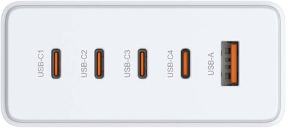 D-Link DCF-241 GaN 240W Oplader, USB-laadstation, 5 poorten (4 x USB‑C), PD 3.1, QC 4.0/3.0, compact