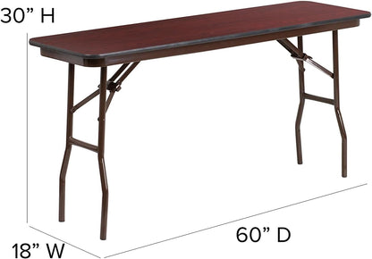 Flash Furniture 5-voet mahonie melamine laminaat vouwtafel 18 'x 60'