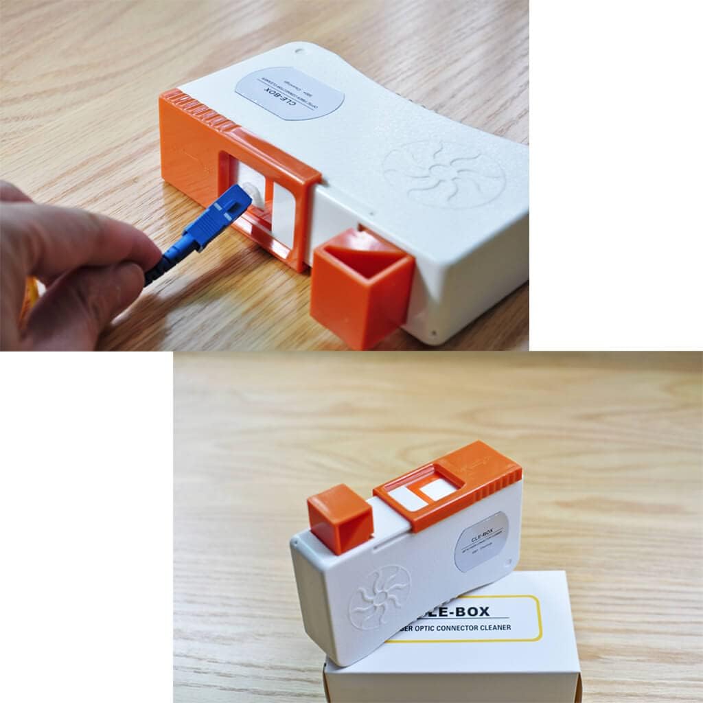 Fiber Optic Cleaning Kit Fiber Optic FTTH Cleaner Tools with 1.25mm / 2.5mm One Click Cleaner Pens and Cleaning Sticks Wipes for Cleaning FC SC ST LC MU Connectors