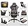 Dowinx Gaming Chair Ergonomic Racing Style Massage Lumbar Support Office Chair Computer PU Leather Retractable Footrest 4D Armrests - QUORE