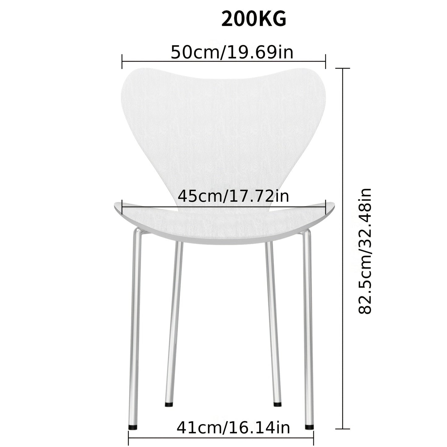 Eetkamerstoelen – Stoelen – Kuipstoelen – Keukenstoelen – Stapelstoelen – Set Van 4 – Zwaar Belastbaar PP Plastic – Metalen Poten