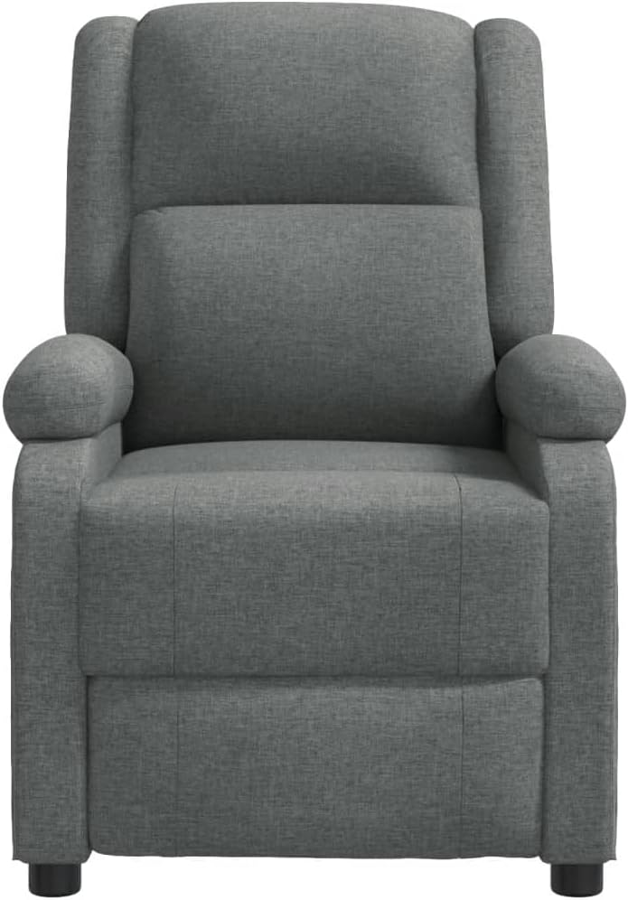 Model 340182 Dark Grey Fabric Armchair, Lounge Chair, Recliner Chair, Bedroom Chair, Model 340182 - QUORE