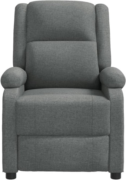 Model 340182 Dark Grey Fabric Armchair, Lounge Chair, Recliner Chair, Bedroom Chair, Model 340182 - QUORE