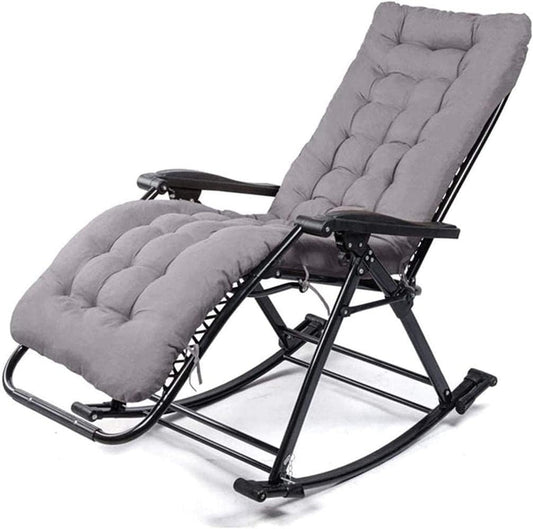 Folding Chair Folding Recliner Padded Zero Gravity Chairs Chair Adjustable Patio Lounge Recliner Chair Recliner Chair Recliner (Color : Grey, Size : One Size)