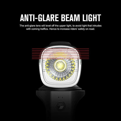 Fietslamp - Fietslicht - Krachtige Fietslamp Voorzijde - 800Lm - 100Lux - 137m Lichtsterkte - LED - IPX6 Waterdichte - USB Oplaadbare Voorzijde  Licht - Aluminium - 4000mAh Batterij - Zwart