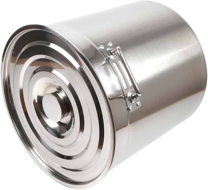 Cooking Pots, 201 Stainless Steel, 50 L/70 L Large Saucepan, 650 °C, Soup Pot with Lid, Jumbo Pot (70 L) - QUORE