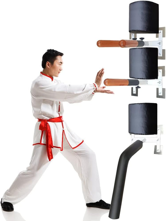 Wing Chun Dummy Houten Man Stapel, Wandmontage Dummy Home Vechtsport Trainingsapparaat, Draagbare Wing Chun Dummy, Hang Het Op Een Huismuur of Op Een Marmeren