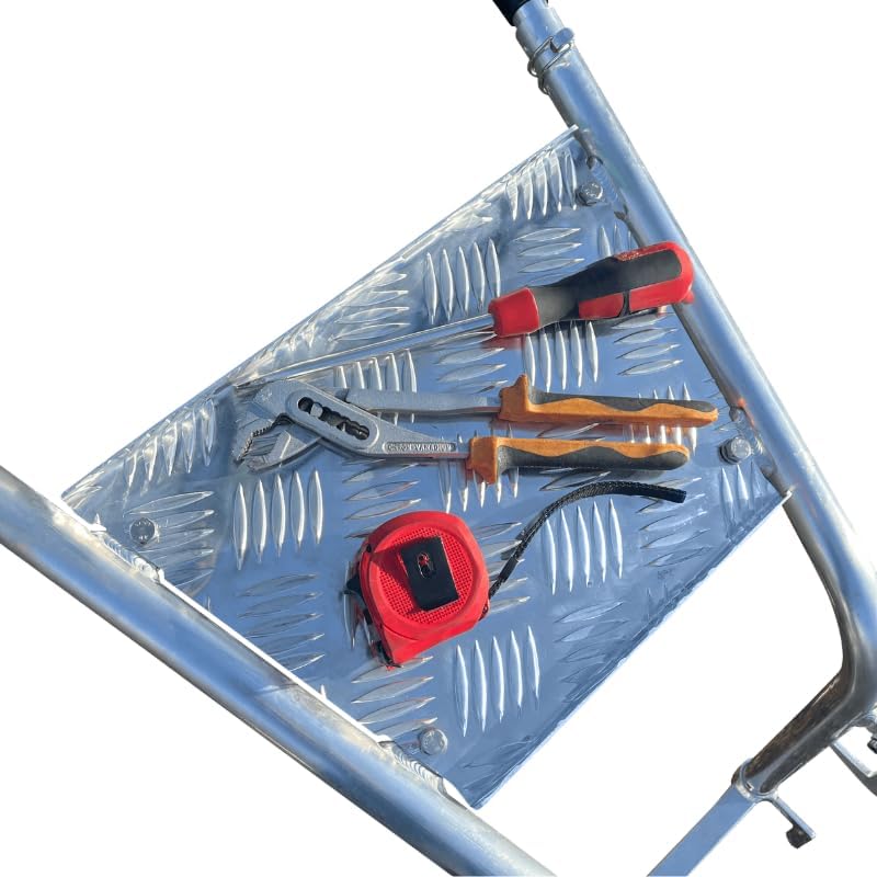 Telescopische wandafstandhouder voor schaal van 0,45 tot 0,70 m – verstelbare ladder van aluminium – maximale veiligheid en hechting voor werkzaamheden in hoogte – gereedschapshouder