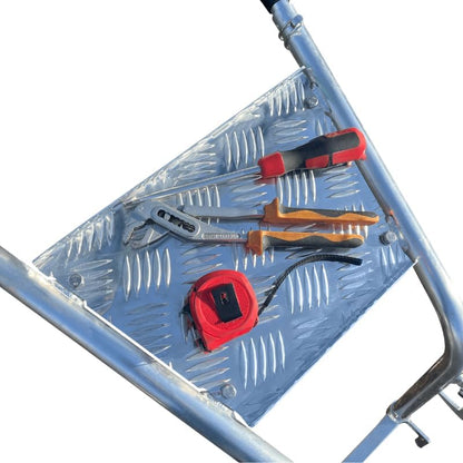 Telescopische wandafstandhouder voor schaal van 0,45 tot 0,70 m – verstelbare ladder van aluminium – maximale veiligheid en hechting voor werkzaamheden in hoogte – gereedschapshouder